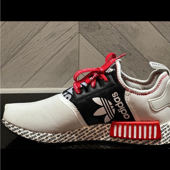Adidas NMD_R1 “ Print Boost -White Black Red” 9.5 custom - Picture 4 of 8